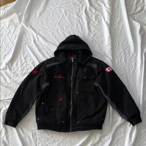 Snap-on Hooded Bomber Jacket